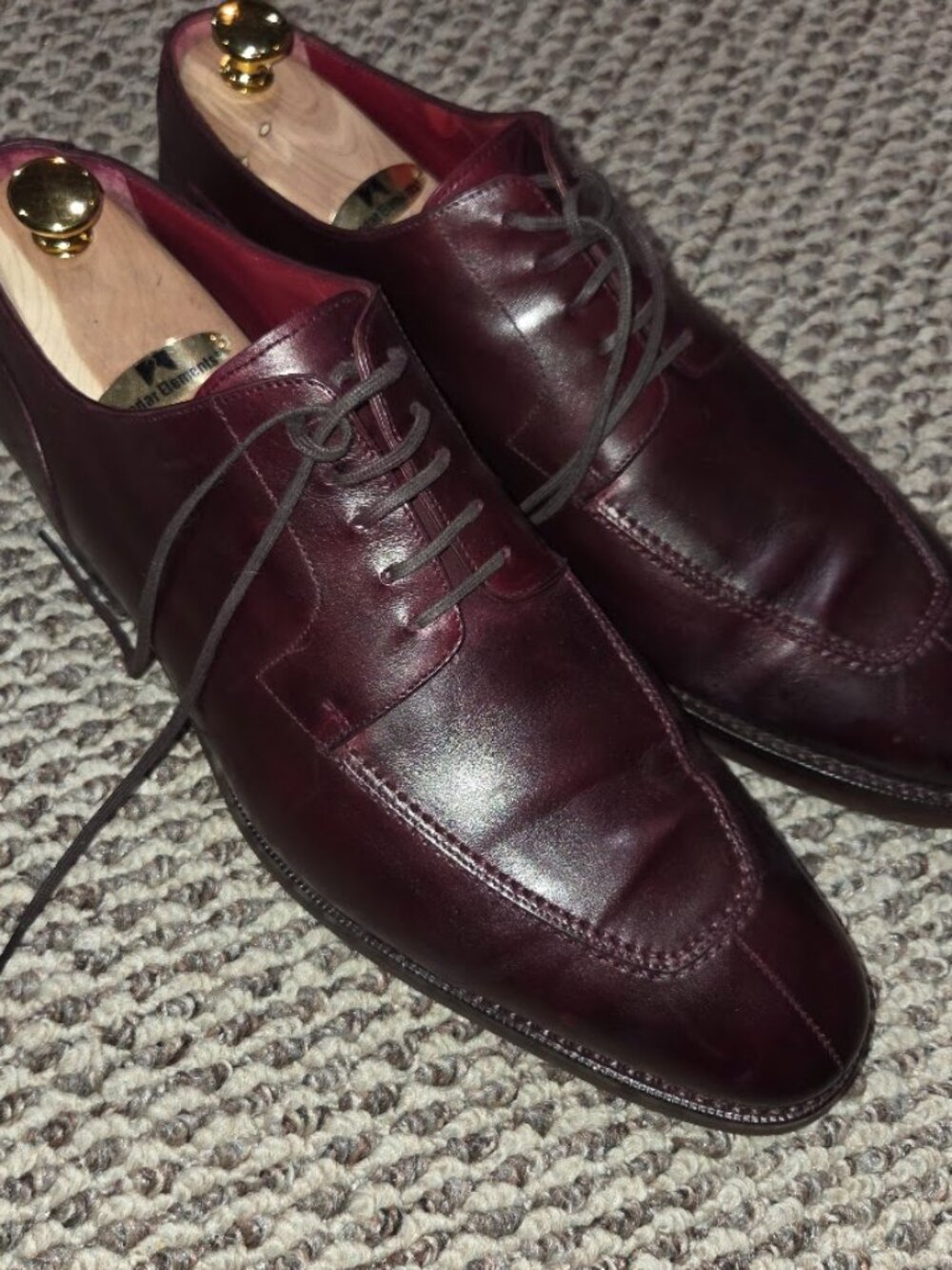 Cobbler Union Oxblood Burgundy Calfskin Norwegian Split Toe Derby UK 11 US 12